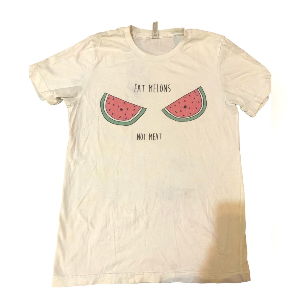 Eat Melons not Meat Vegan advocacy tshirt